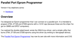 Parallel Port Eprom Programmer