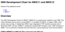 GNU Development Chain for 68HC11 and 68HC12